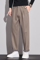 毛呢西裤男士宽松直筒长裤2025年秋季新款潮流商务休闲裤K686-P50，男装西裤，星座610（原A335）