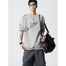 HW2535-特p45控78面布54.2棉45.8聚酯圆领领情侣卫衣宽松外套男，女装短外套，电商B370
