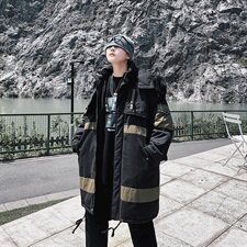 冬季加厚男士棉衣工装连帽大毛领保暖宽松棉衣大码外套mj351，男装棉衣，电商B288