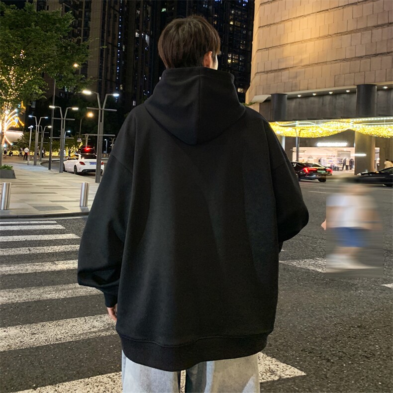 2025秋季新款港风外景大码菠萝格连帽卫衣M-5XHW24782-P60,男装卫衣,电商A022