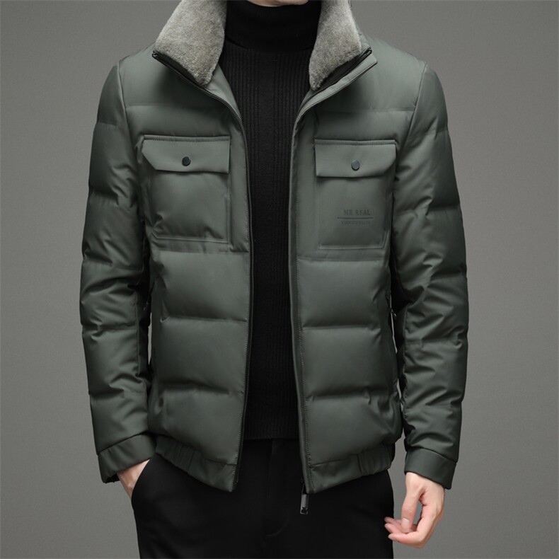 LD659钱塘2020-2秋冬新款中青年男士时尚休闲翻毛羽绒服外套P240,男装羽绒服,钱塘207-2