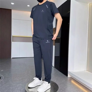 网图现货夏季直桶立体內包边松紧腰前拉链冰丝长裤RLZ31-P40图片