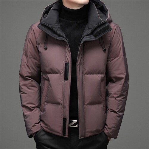 冬季新款中年男连帽羽绒服男爸爸冬装休闲款外套YL8820122-P260图片
