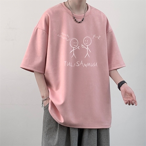 麂皮绒短袖t恤男大码半袖男 JD82302-P25图片