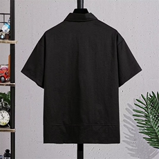 休闲工装衬衫男短袖夏新款polo衫潮牌衬衣半袖T恤上衣PL8506P45，男装T恤，星座1013-5