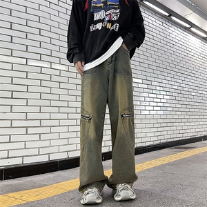 街头春秋美式高街工装牛仔裤日系复古休闲bf宽松长裤男 K7458-P48图片