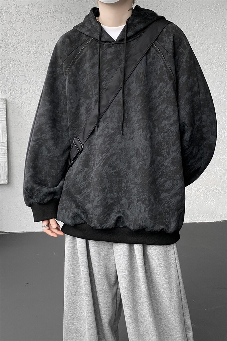 WY10141-特批48控88高品质扎染面料连帽设计感大码男潮流卫衣,男装卫衣,电商A059