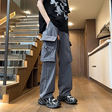 2024春季新款宽松休闲裤男潮流防水百搭冲锋裤现货K7663-P37，男装休闲裤，星座512-3