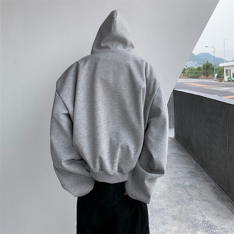 重磅美式夹克外套男生新款秋季潮牌加绒宽松连帽开衫卫衣WC40/P48,男装夹克,星座506