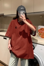 新款美式小猫抱鱼纯棉T恤舒适圆领宽松休闲打底衫HY550TP20控39，男装T恤，电商A102B