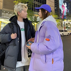 特批港风情侣夜景新款时尚宽松假两件连帽棉衣MY2273P70控118，男装棉衣，电商A247