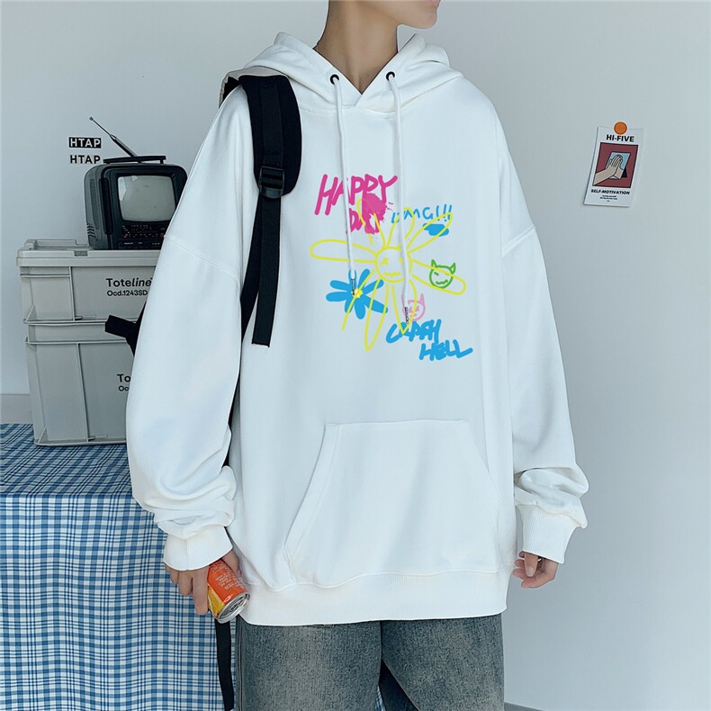 秋冬连帽套头卫衣男港风中性风大码宽松纯色厚1016-1WYM043P33,男装卫衣,星座1016-1（原电商B408-1）
