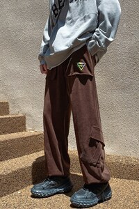 22秋 新款灯芯绒宽松休闲港风oversize休闲长裤 B266-X829-P60图片
