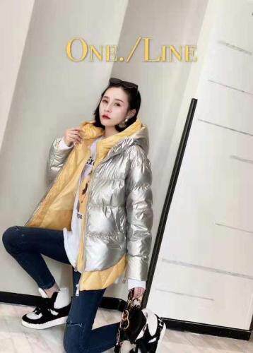 气质羽绒服，女装羽绒服，蓝芝衣秀