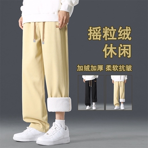 卫裤男士秋冬季新款加绒加厚宽松运动阔腿休闲长裤JRK632-特批-45图片