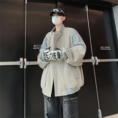 棒球服潮美式复古高街vibe外套男春秋设计感飞行员夹克J59-P65，男装夹克，星座1109-3