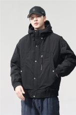 夹棉2025秋冬新款连帽工装夹克男女户外登山服棉服，男装棉衣，电商D215
