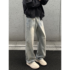 2025秋季新款外景直筒涂鸦牛仔裤M-5XLGK25993-特P40，男装牛仔裤，电商A022