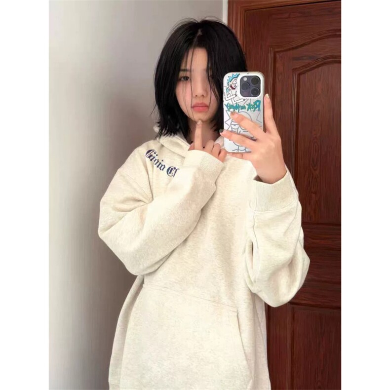 美式潮牌连帽卫衣秋冬季新款宽松外套WCX221-P47,女装短外套,星座208-5
