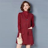 高领纯色套装/套裙修身中长款套头长袖2020年冬季，女装套装/套裙，安之芮娜