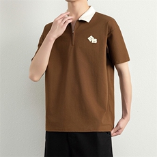 夏季短袖男毛巾绣翻领POLO衫T恤宽松休闲半袖上衣YD35016-P38，男装Polo衫，星座310B-3
