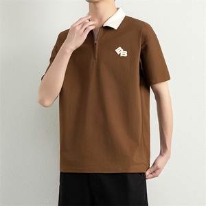 夏季短袖男毛巾绣翻领POLO衫T恤宽松休闲半袖上衣YD35016-P38图片