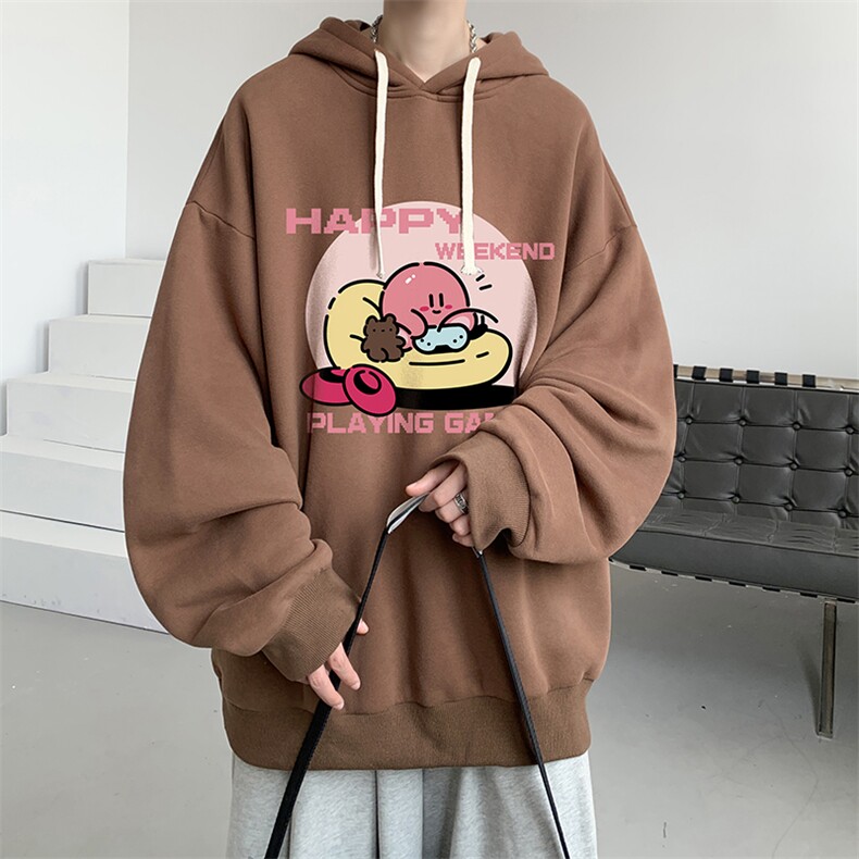 连帽卫衣男大码运动服帽衫外套WY2313-P35加绒款-P40,男装卫衣,电商A040