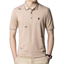夏季新款男士翻领短袖t恤中年有领男装上衣服休闲POLO衫,男装T恤,电商B212（原钱塘6029）