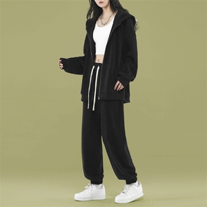 休闲条绒开衫外套加束脚裤美式潮牌复古休闲-TZ850特批117图片