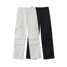 直筒工装裤日系复古多口袋休闲长裤男，男装工装外套，星座410-7