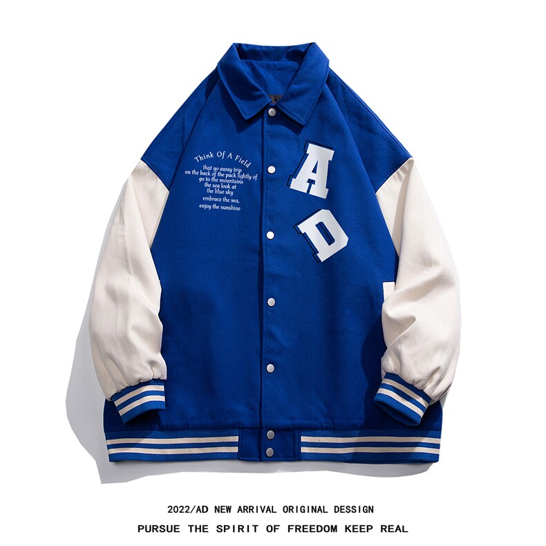 白底23春季时尚美式西海岸印花翻领棒球服夹克外套G604P85控108,男装夹克,电商A247-1