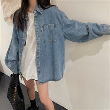 韩版牛仔衬衣，其它，mo cha dan