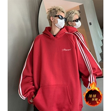 秋冬重磅美式宽松织带连帽卫衣0650，男装卫衣，电商A486
