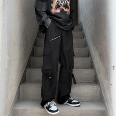 现货高街ins设计感拉链工装裤美式vibe机能冲锋裤男K4087-P45，男装休闲裤，星座512-2