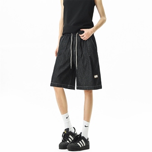 纯色原牛 丹宁水洗牛仔裤短裤五分裤A014-DY25281-P50控68图片