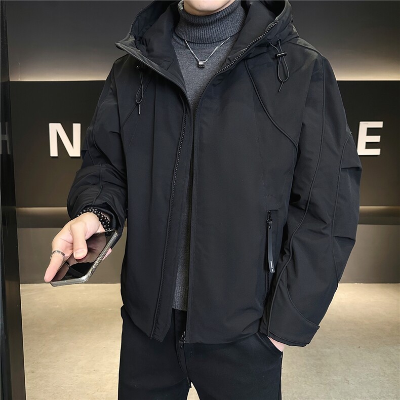 新标90绒工装男士羽绒服冬季2025新款连帽外套A313-8893-P295,男装羽绒服,电商A313
