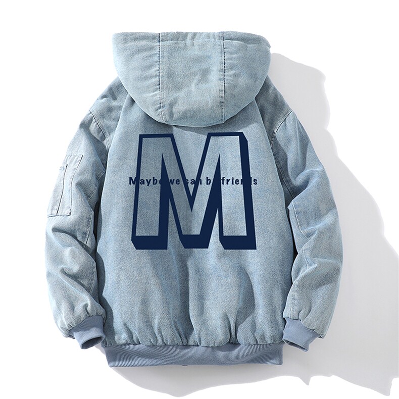 牛仔外套男大码加厚加绒衣男羊羔毛服男砖墙NM53260-P140,男装棉衣,电商A040A