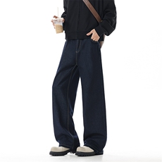 秋冬男女简约牛仔裤复古宽松百搭通勤休闲裤香蕉裤长裤NK119P45，男装牛仔裤，星座1013-1