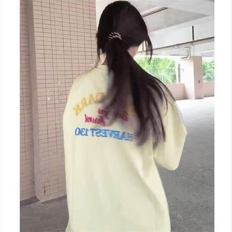 万针全刺绣工艺抖音得物高品质260克重磅纯棉双纱美式高街短袖T恤,男装T恤,电商A486-1