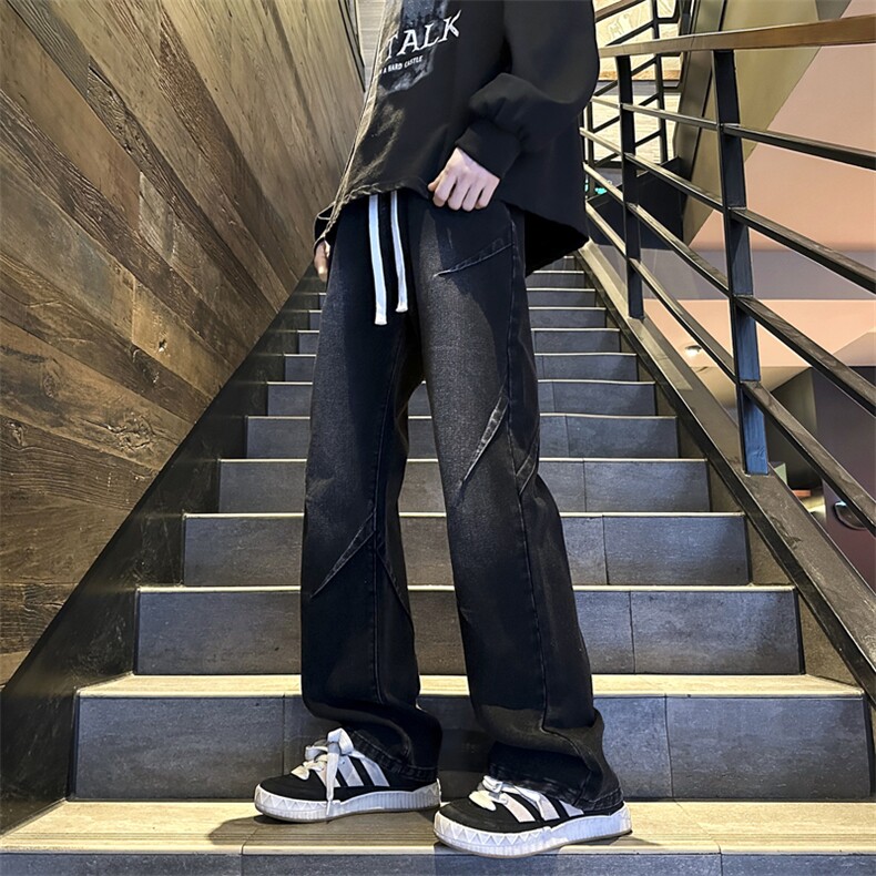 设计松紧腰牛仔裤男直筒B342-Z400-P50控68,男装牛仔裤,电商B342