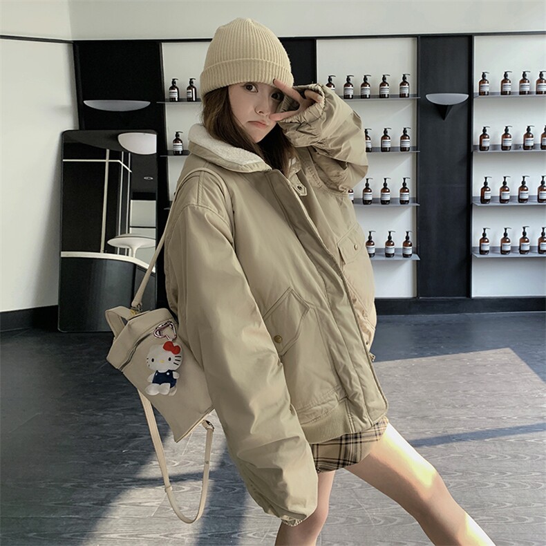 羊羔毛派克服外套1829P195K298,女装棉衣/棉服,2C201
