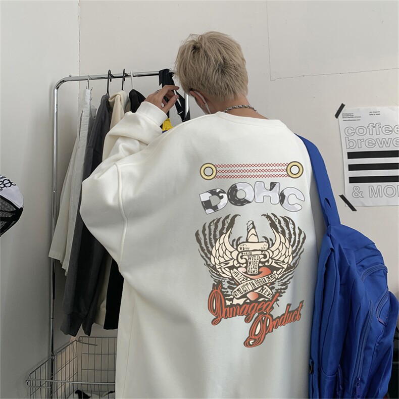 特P25控48秋冬新款男士圆领卫衣宽松休闲日常百搭上衣WQ2425,男装卫衣,电商B370