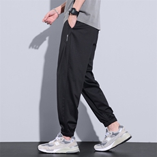 痞帅学生休闲卫裤男春夏季垂坠感时尚宽松百搭阔腿裤子8006-P45，男装休闲裤，电商A178