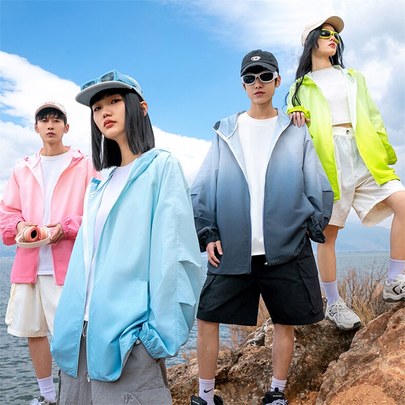 UPF50+有报告渐变轻薄透气防晒衣支持二开F626-P52，男装防晒衣，电商B306