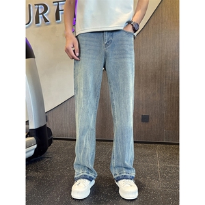 AK2105-P50新款设计感直筒牛仔裤男女同款图片
