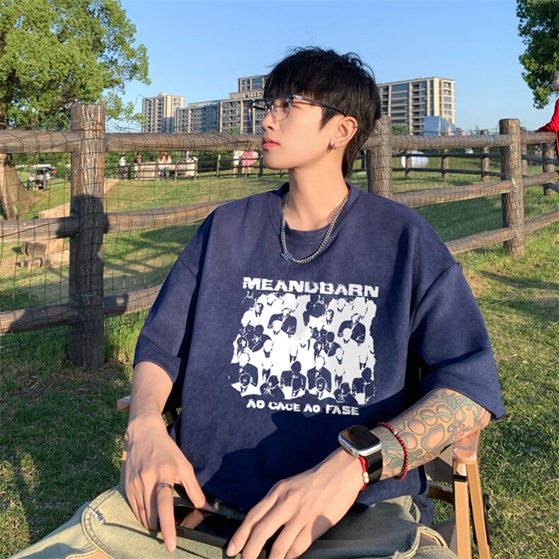 量大优供视频重磅麂皮绒短袖T恤男JPDX247-特P19,男装T恤,电商B367
