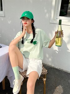 2022糖果色少女百搭T恤图片