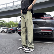 2024新款小众宽松百搭工装直筒裤潮牌阔腿休闲裤男现货K8098-P40，男装休闲裤，星座512-3