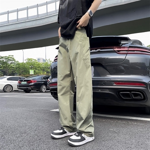 2024新款小众宽松百搭工装直筒裤潮牌阔腿休闲裤男现货 K8098-P40图片