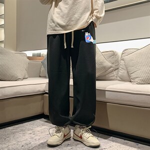 华夫格运动裤男大码抽绳休闲裤卫裤HK78262-P35加绒款P45